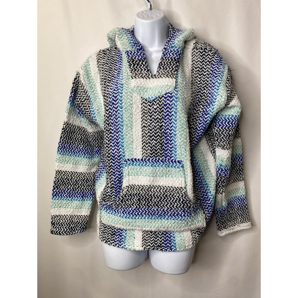 Earth Ragz Womens Sweatshirt Hoodie Size Small Mexican Baja Hippie Festival Folk